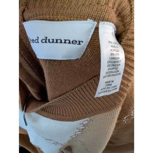 Vintage Alfred Dunner Equestrian Sweater Wool Blend Argyle Chains Brown Size XL - Picture 5 of 7